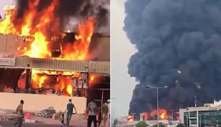 un incendie ravage plusieurs du marché