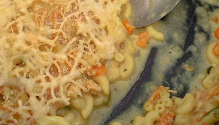 Gratin de pâtes aux Légumes, Curry et Lait de Coco