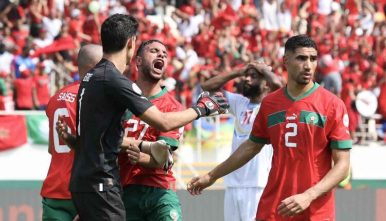 CAN Grosse bagarre à la fin du match Maroc - RD Congo